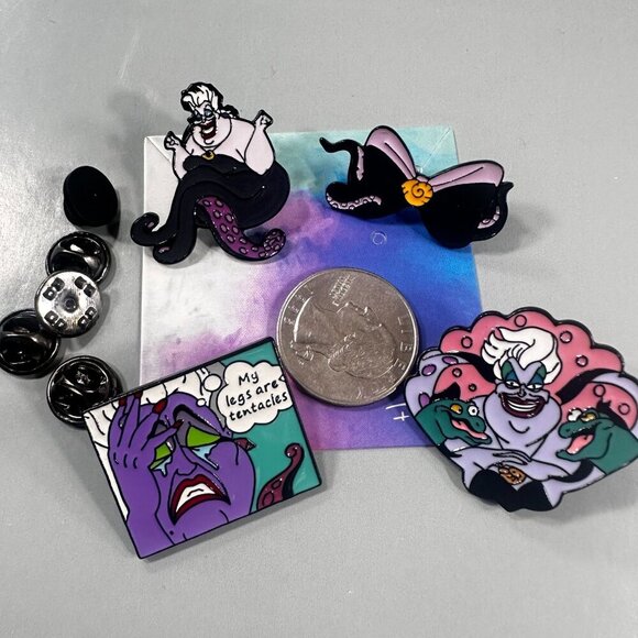 Ursula Villain Lapel Pins Little Mermaid Ariel Brooch Badge Jewelry Accessories - Picture 3 of 8